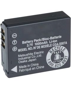 Digital Replacement Camera and Camcorder Battery for Panasonic CGA: S007, S007A1B - Includes Lens Pouch